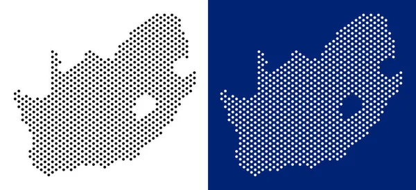 Noktalı Güney Afrika Cumhuriyeti harita