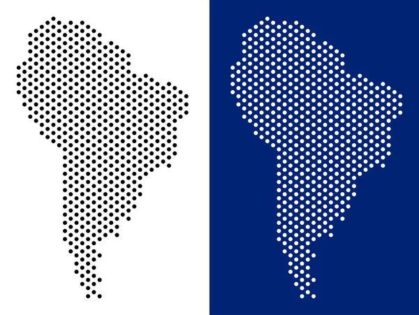 Noktalı Güney Amerika harita