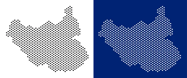 Noktalı Güney Sudan Haritası