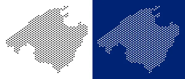 Noktalı İspanya Mallorca ada Haritası