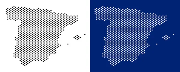 Noktalı İspanya harita