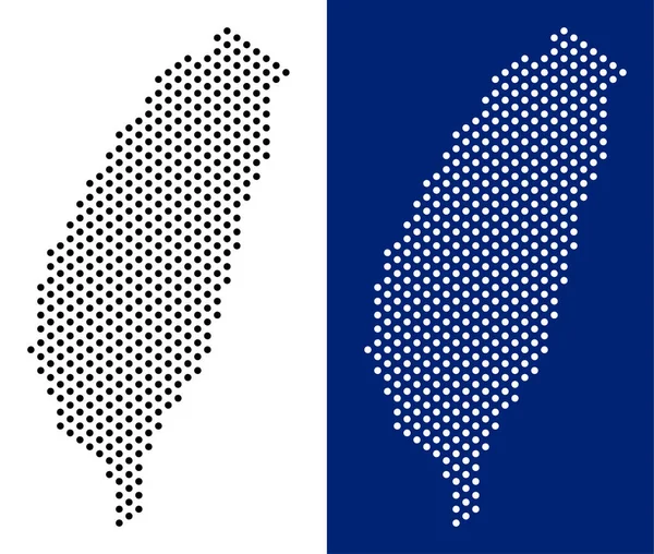 Noktalı Tayvan ada Haritası