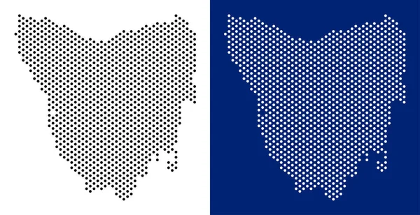 Noktalı Tazmanya Adası Haritası