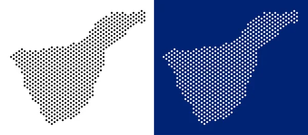 Noktalı Tenerife İspanya ada Haritası