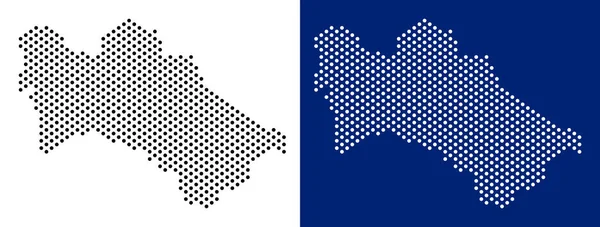 Noktalı Türkmenistan Haritası