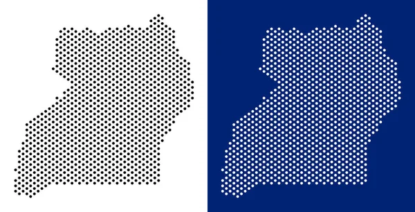 Noktalı Uganda Haritası