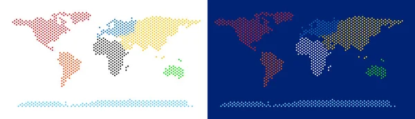 Плямистий континент Карта світу — стоковий вектор