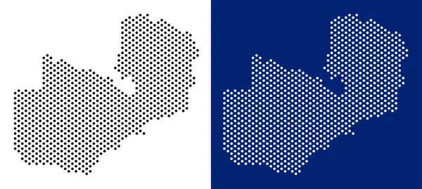 Noktalı Zambiya Haritası