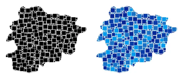 Mavi varyant ile nokta Andorra Haritası