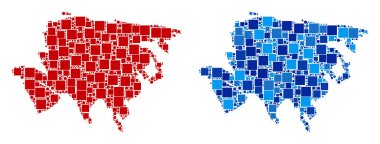 Nokta Asya harita ile mavi sürüm