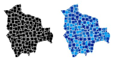 Blue Version nokta Bolivya Haritası