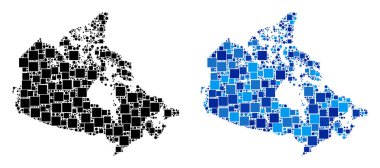 Mavi varyant ile nokta Kanada harita