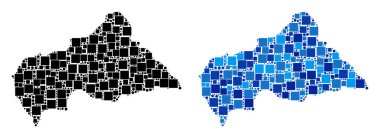 Mavi varyant ile nokta Orta Afrika Cumhuriyeti harita