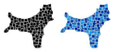 Mavi varyant ile nokta Christmas Adası Haritası