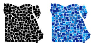 Nokta Mısır harita ile mavi sürüm