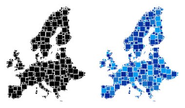 Blue Version ile noktalı Avrupa Birliği harita