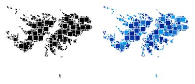 Nokta Falkland Adaları harita ile mavi sürüm