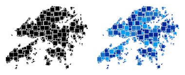 Blue Version ile nokta Hong Kong harita