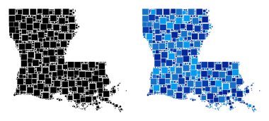 Blue Version ile nokta Louisiana Devlet harita