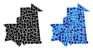 Blue Version nokta Moritanya Haritası