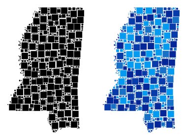 Blue Version ile nokta Mississippi devlet harita