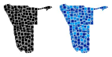 Blue Version nokta Namibya Haritası