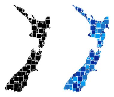 Nokta Yeni Zelanda harita ile mavi sürüm