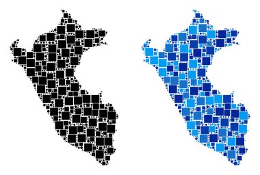 Nokta Peru harita ile mavi sürüm