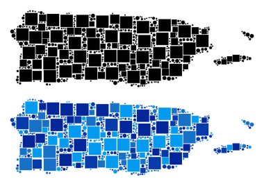 Nokta Puerto Rico harita ile mavi sürüm