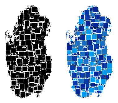 Nokta Katar harita ile mavi sürüm