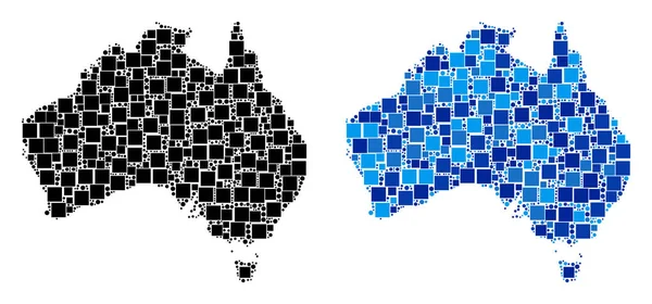 Blue Version ile noktalı Avustralya harita