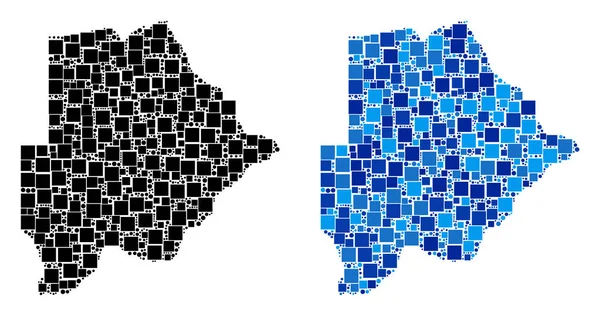 Mavi varyant ile nokta Botsvana Haritası