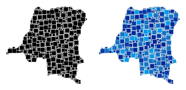 Nokta Demokratik Cumhuriyeti ile mavi yorum-Kongo Haritası