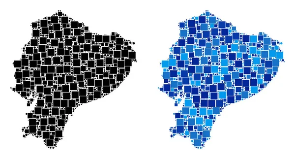 Mavi varyant ile nokta Ekvator harita