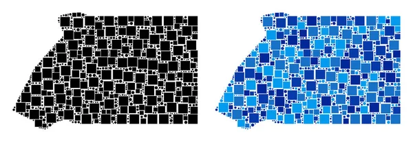 青の変種とドット赤道ギニア地図 — ストックベクタ