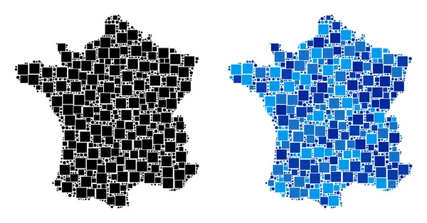 Stock vector Dot France Map with Blue Version