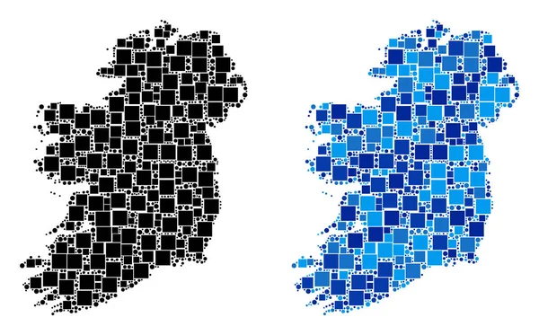 Blue Version ile nokta İrlanda ada Haritası