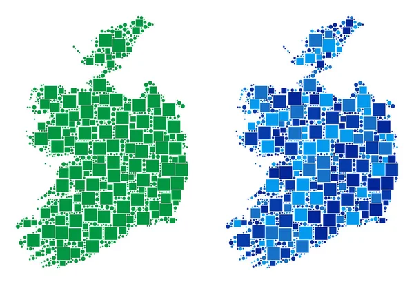 Mavi varyant ile nokta İrlanda Cumhuriyeti harita