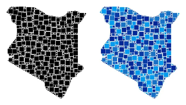 Mavi varyant ile nokta Kenya harita