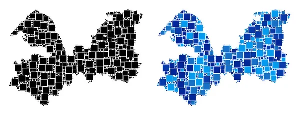 Blue Version ile noktalı Leningrad Oblast harita