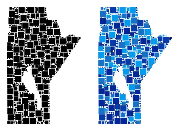 Mavi varyant ile noktalı Manitoba Eyaleti harita