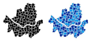 Blue Version ile noktalı Seoul şehir haritası