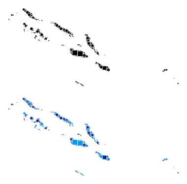 Blue Version nokta Solomon Adaları Haritası