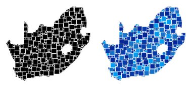 Blue Version ile nokta Güney Afrika Cumhuriyeti harita