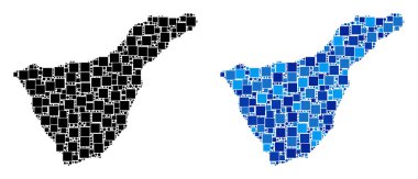 Mavi varyant ile nokta Tenerife İspanya ada Haritası