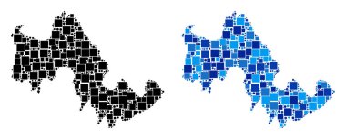 Blue Version nokta Tilos Yunan Adası Haritası