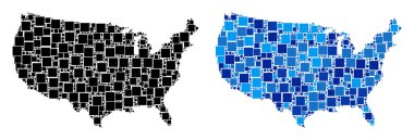 Nokta ABD harita ile mavi sürüm