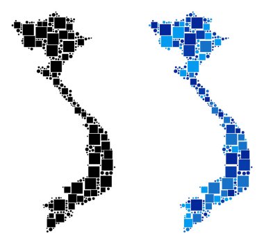 Nokta Vietnam harita ile mavi sürüm