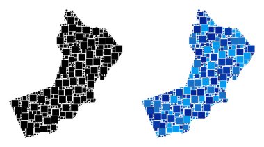 Mavi varyant ile nokta Yemen harita