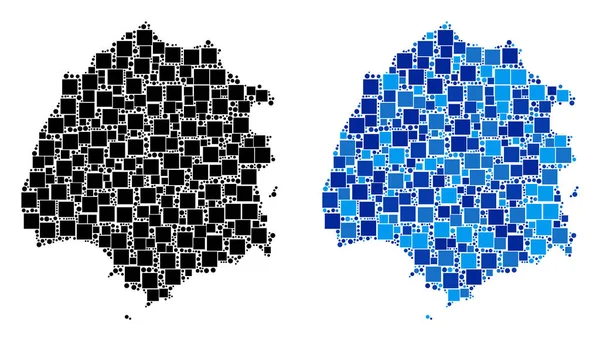 Mavi varyant ile nokta Thassos Yunan Adası Haritası